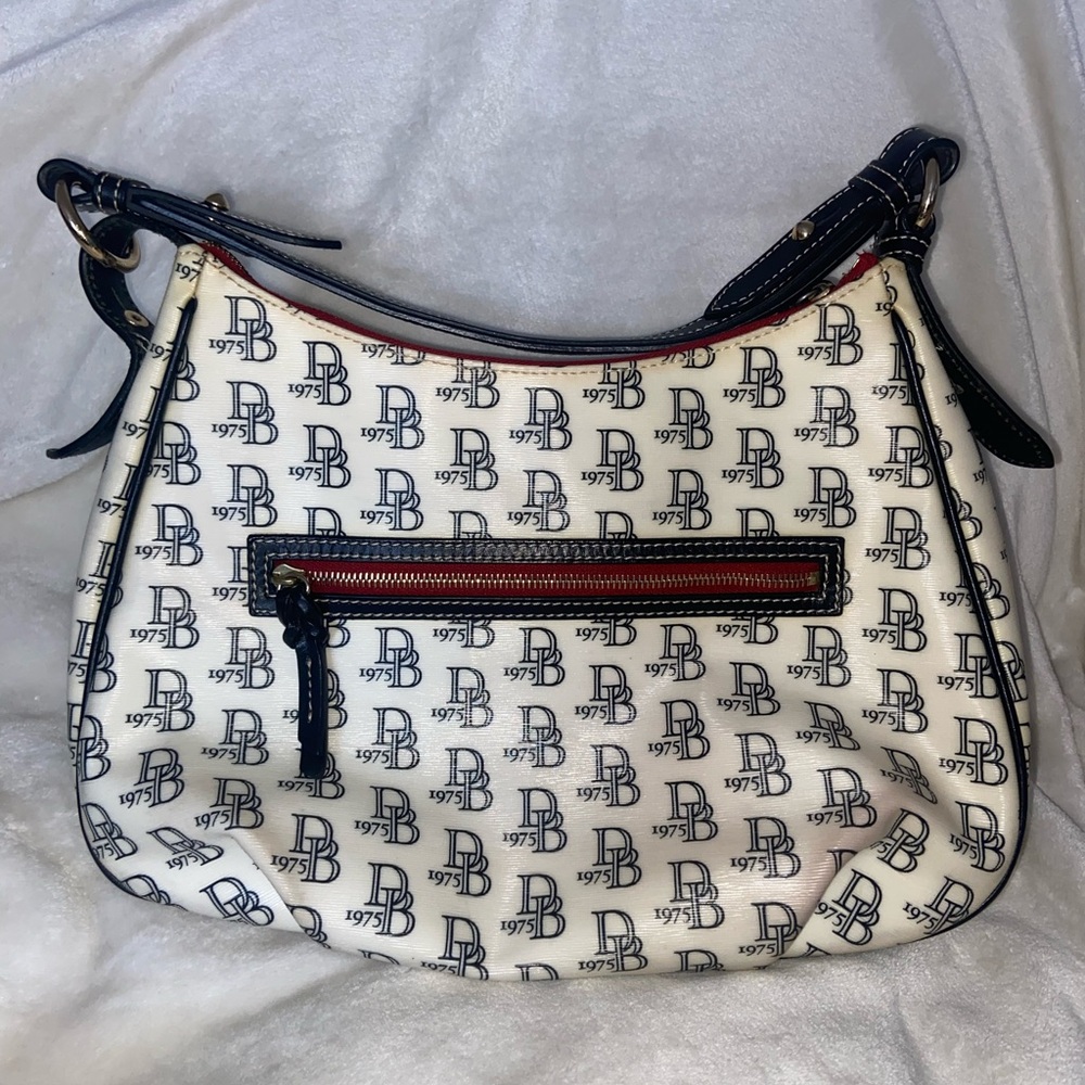 Dooney & Bourke Black and White Logo Shoulder Bag